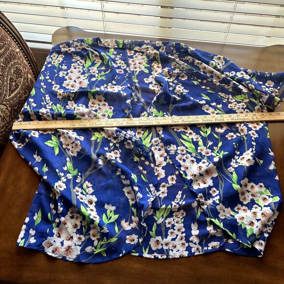 Olrain Beachy Summer Kimono Floral Cover Up Size Large - Picture 4 of 4